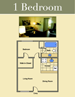 A sample of one of the floor plans created by GigaShock for the Belle Verde Apartments website.
