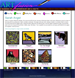 An example of a page displaying information about a specific artist and a list of their work.