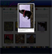 After clicking on an art piece a JavaScript lightbox popup window will show a larger image and show additional details about the artwork such as dimensions and selling price.