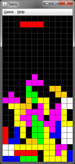 Gameplay with a falling block.
