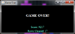 Game over popup.